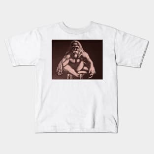 Cross Legged Sasquatch Kids T-Shirt